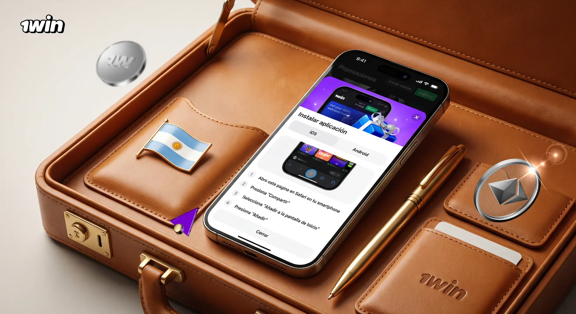 PWA de 1win en iOS