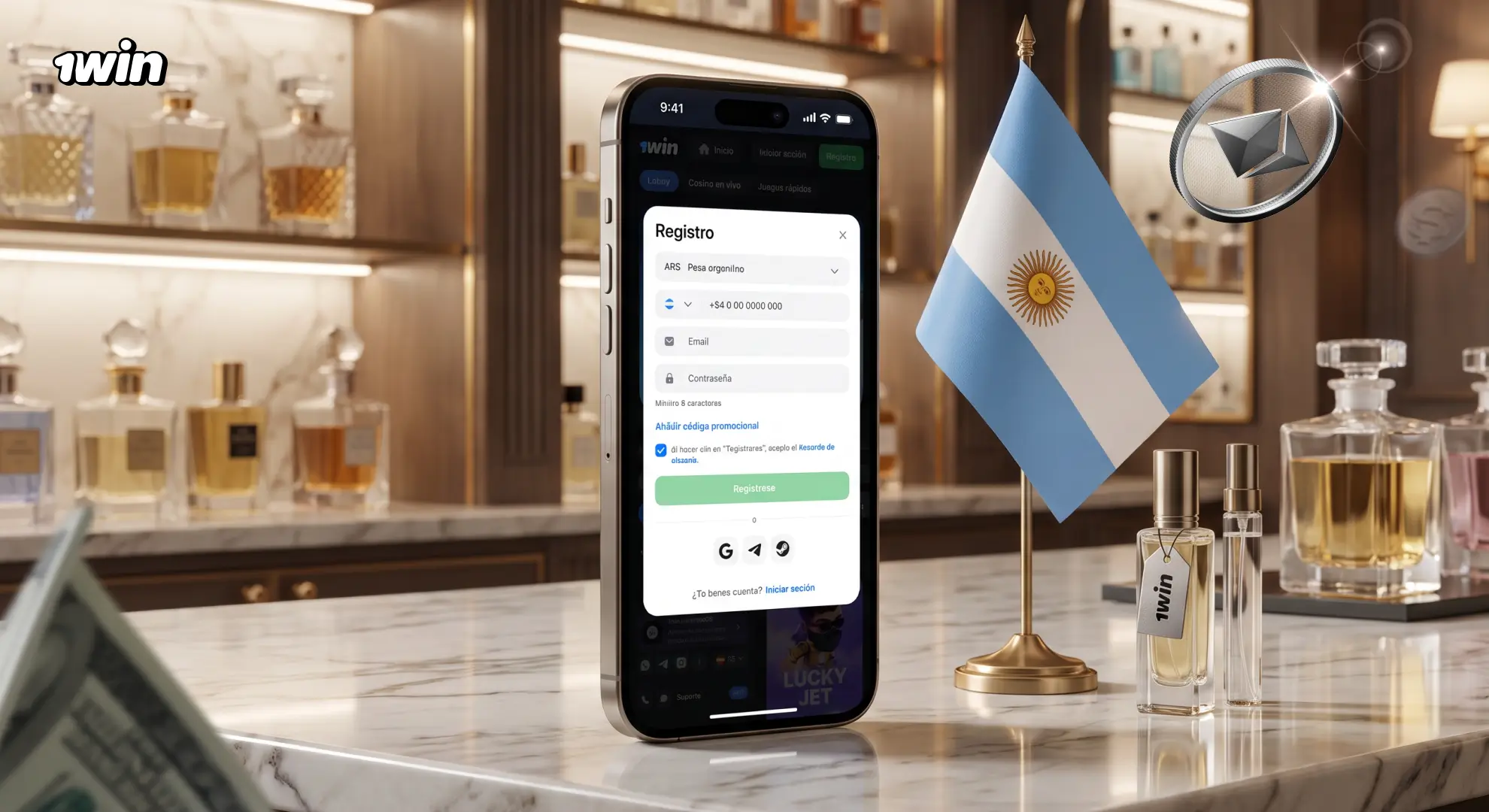 Registro y login en 1win